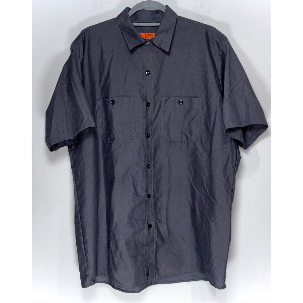 Red Kap men's industrial short-sleeve work shirt size large